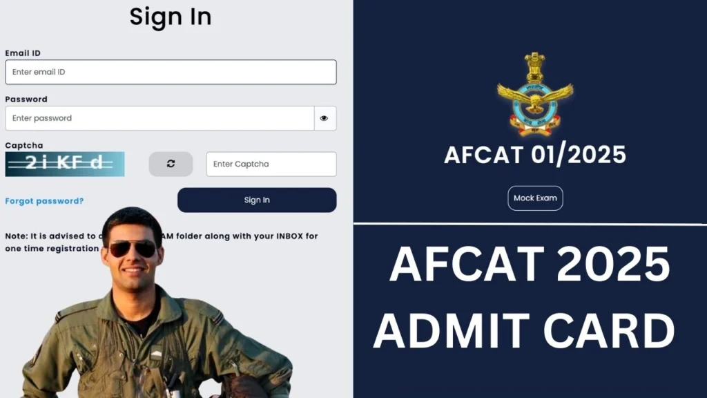 AFCAT 2025 Admit Card, Exam Date, Hall Ticket Download Link