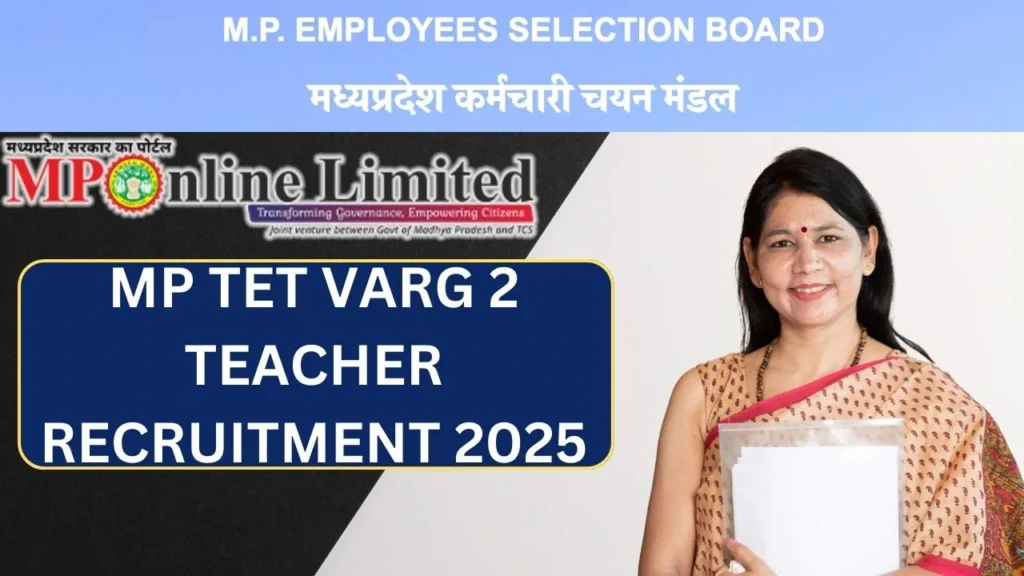 MP TET Varg 2 Teacher Recruitment 2025 - Notification, Application Form